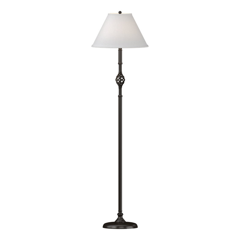 Twist Basket 45" Floor Lamp, Natural Anna, Oil Rubbed Bronze