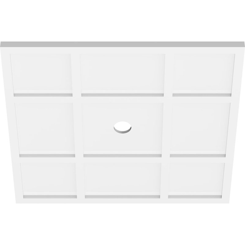 Médaillon de plafond contemporain en PVC de qualité architecturale 26 po x P 2 po x P 9 po x P 1 po Rubik