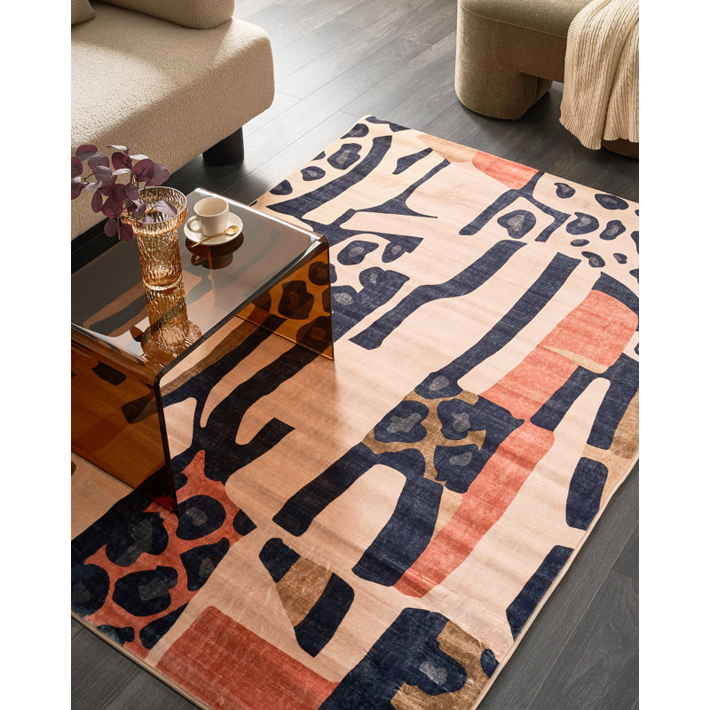 Abstract Area Rug, Rectangle 140 x 200 cm