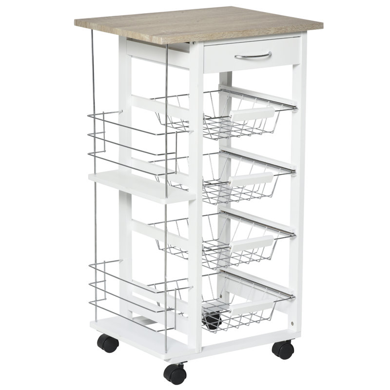 Mullings 47 cm' Kitchen Island with Wheels