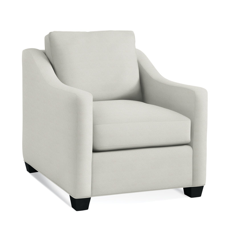 Fauteuil de 33 po de large Oliver, Finition noire, Rayures bleues / beiges 0209-61
