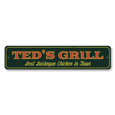 Grill Custom Aluminum Sign