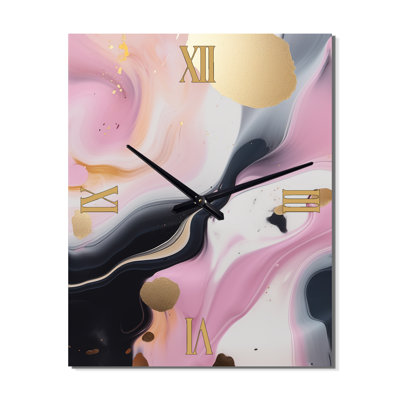 Jamielee - Horloge murale abstraite en marbre