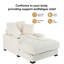 Chaise longue en velours côtelé 41 "avec oreiller, port USB et porte-gobelet-123039651
