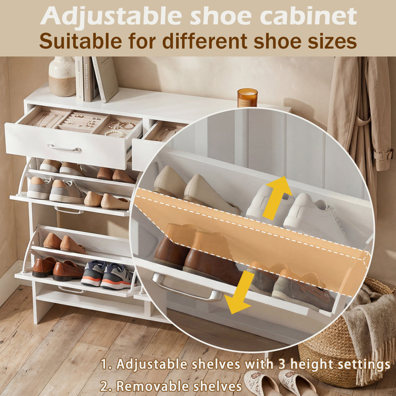 24 Pair Shoe Storage Cabinet