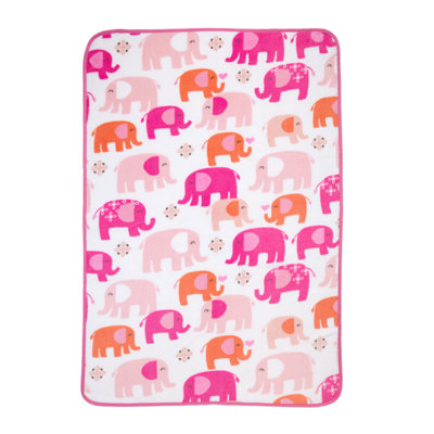 Promenade D'éléphant Imprimée Corail Polaire Couverture D'enfant En Bas âge