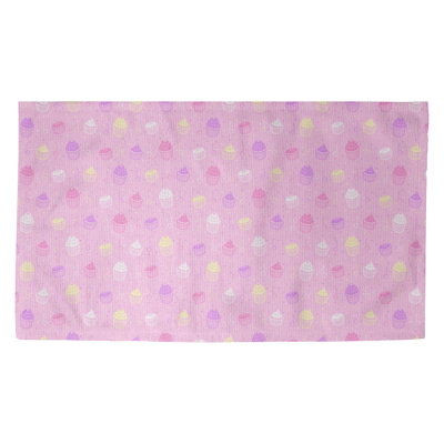 Tapis rose/blanc pastel petits gâteaux Avicia