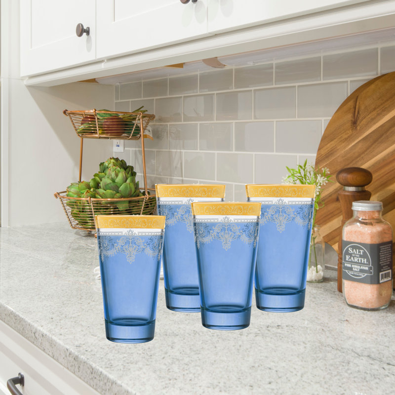 Ensemble de 6 verres assortis, Bleu