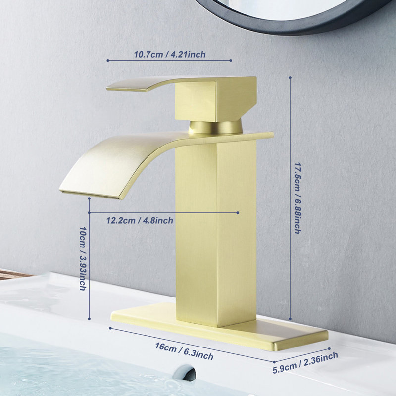 Single-handle Bathroom Faucet, Gold