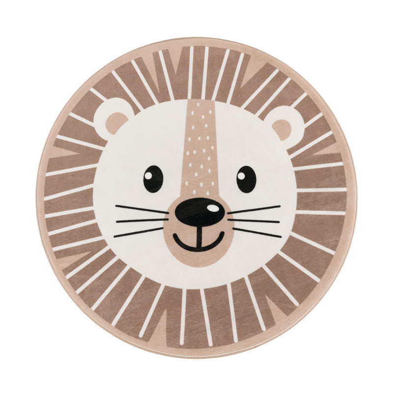 Coble Beige Rug, Round 120cm