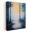 «Blue Forest At Sunrise», art mural contemporain abstrait-89082499