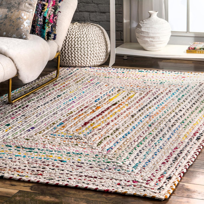 Cotton Hand Woven Area Rug, Rectangle 152 x 244cm