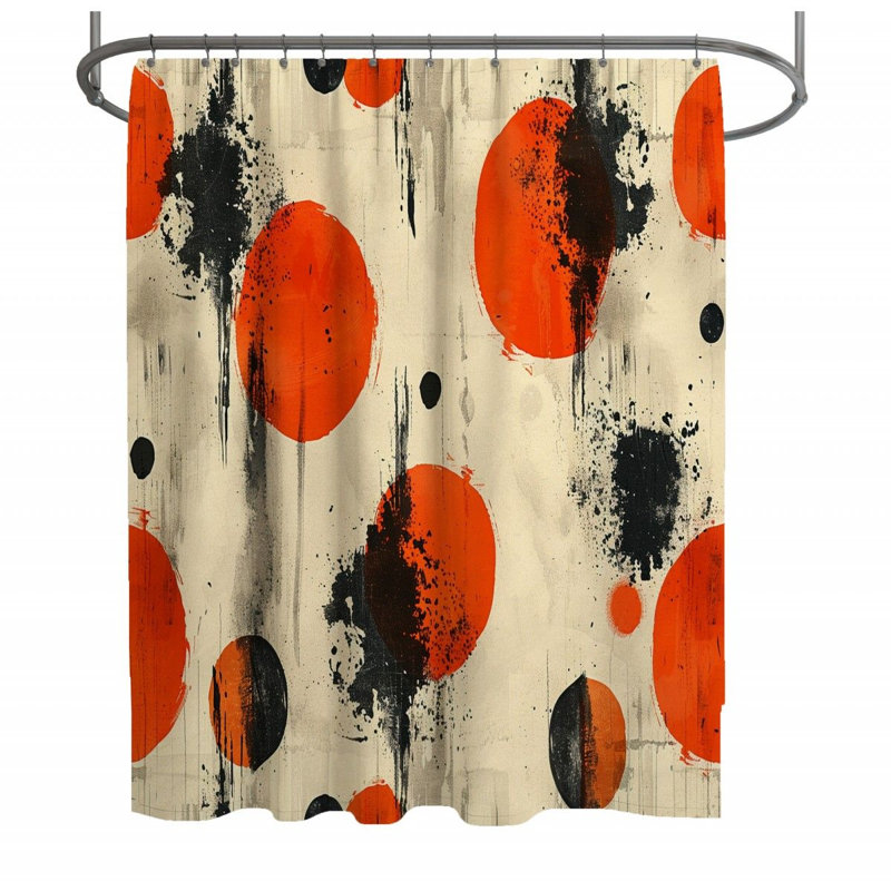 Abstract Art Abstract Shower Curtain, 83"H x 70"W