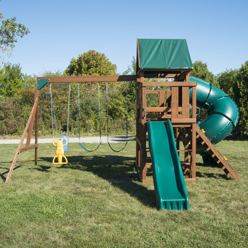Denali Tower Wooden Play Swing Set