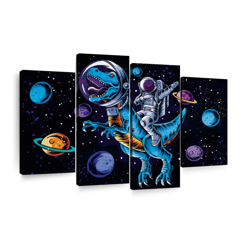 Space T Rex 4 pièces, H 22 po x l 36 po x P 1 po