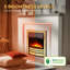 Bempton 42" Electric Fireplace Suite, Coal Effect, 13-Colour LED, Remote, White Surround-138514034