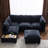 90" U-Shaped , Blue. Movable And Coffee Table With Hidden Charge. Relaxing Padded Serenity, Furniture Upgrade Charging. Warm Comfort, Furnishing Feature-1245964816