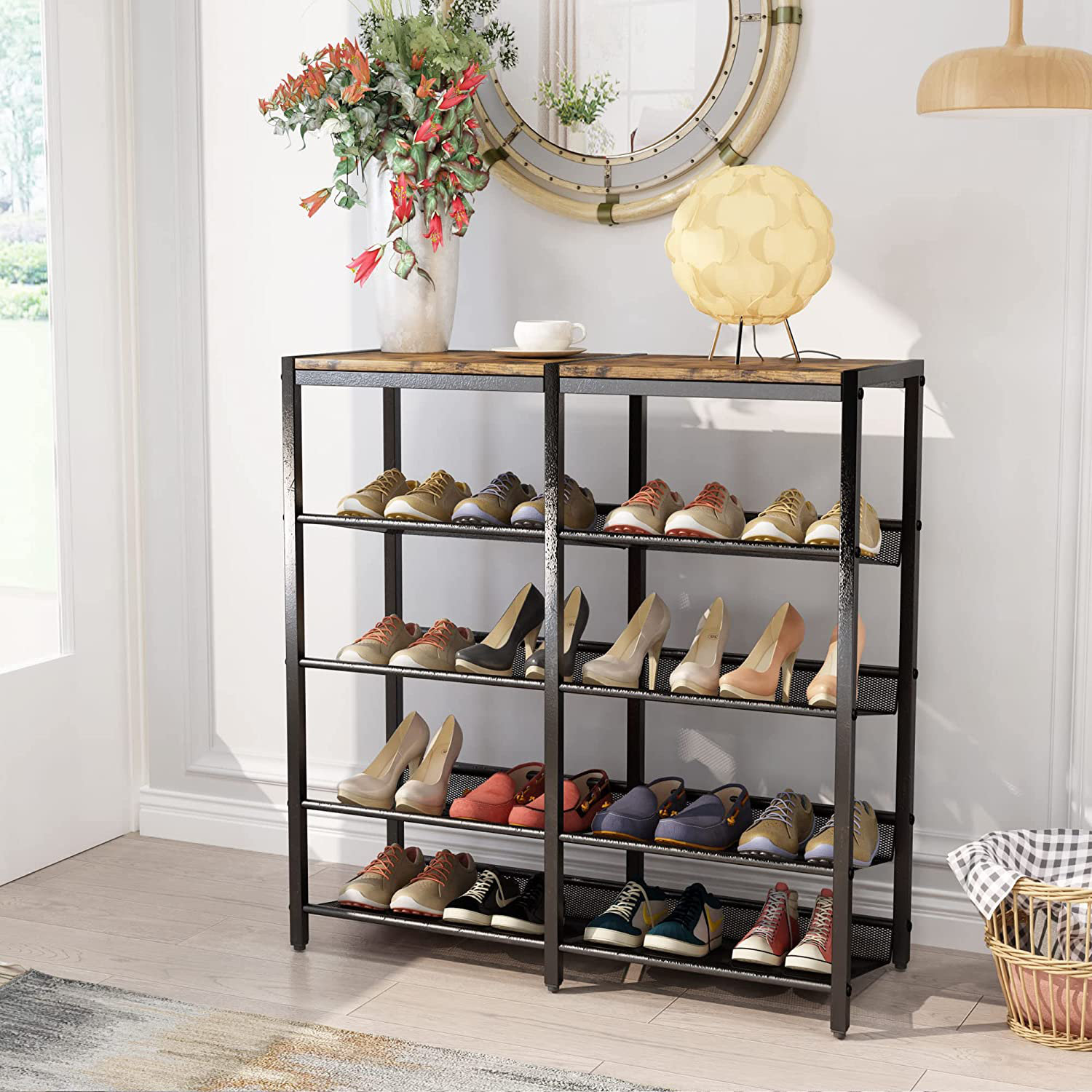 20 Pair Stackable Shoe Rack 17 Stories