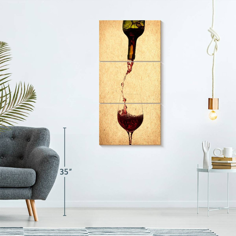 «Versing Wine», reproduction sur toile, H 30 po x l 62 po x P 1,25 po