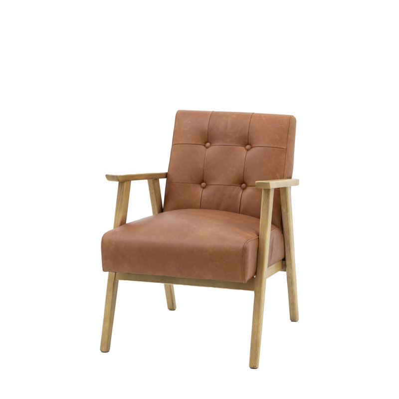 Largo Upholstered Armchair, Brown