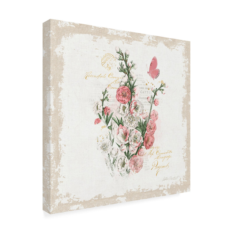 «French Romance III Distress» par Katie pertiet - peinture sur toile tendue, H 24 po x l 24 po x P 2 po
