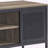 TV Stand with Drawer and 4 Storage Compartments in Rustic Oak and Black-357790031