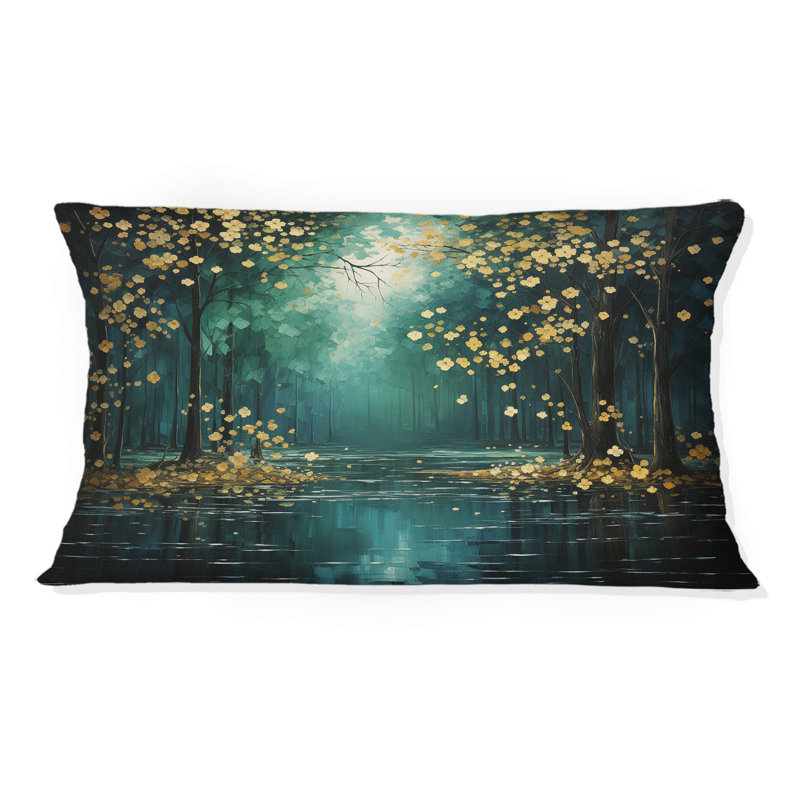 Bold Forest Emerald Canopy III - Forest Printed Throw Pillow