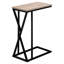 Table d'appoint pour chambre - Plateau noir, léger, taupe, structure en métal