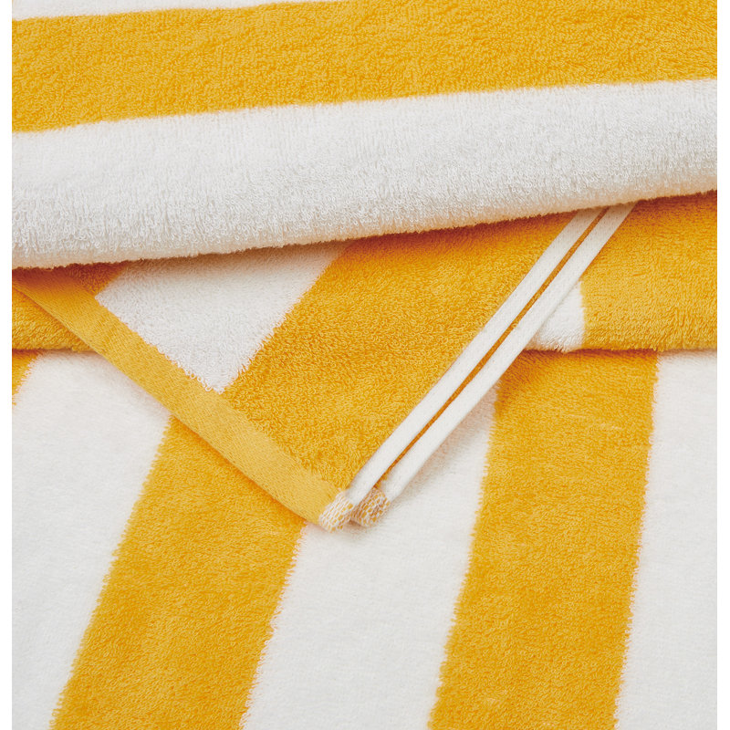 Oceanfront Resort Classic Cabana Beach Towel Set, Yellow