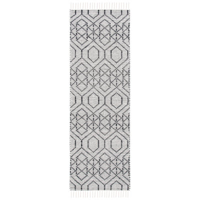 Tapis géométrique en coton tissé à la main Montauk