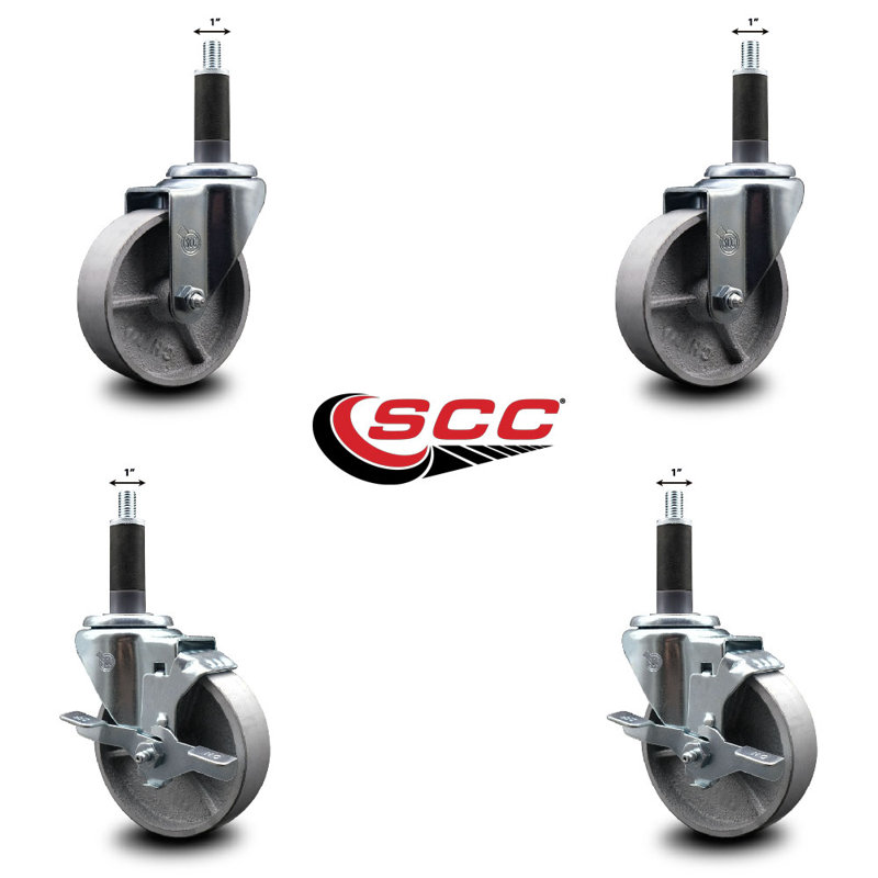 Ensemble de roulettes extensibles 1 pouce 2 roues SCC
