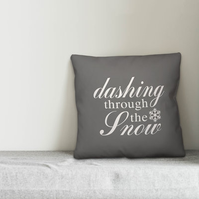  Dashing Through the Snow Throw Pillow Cover