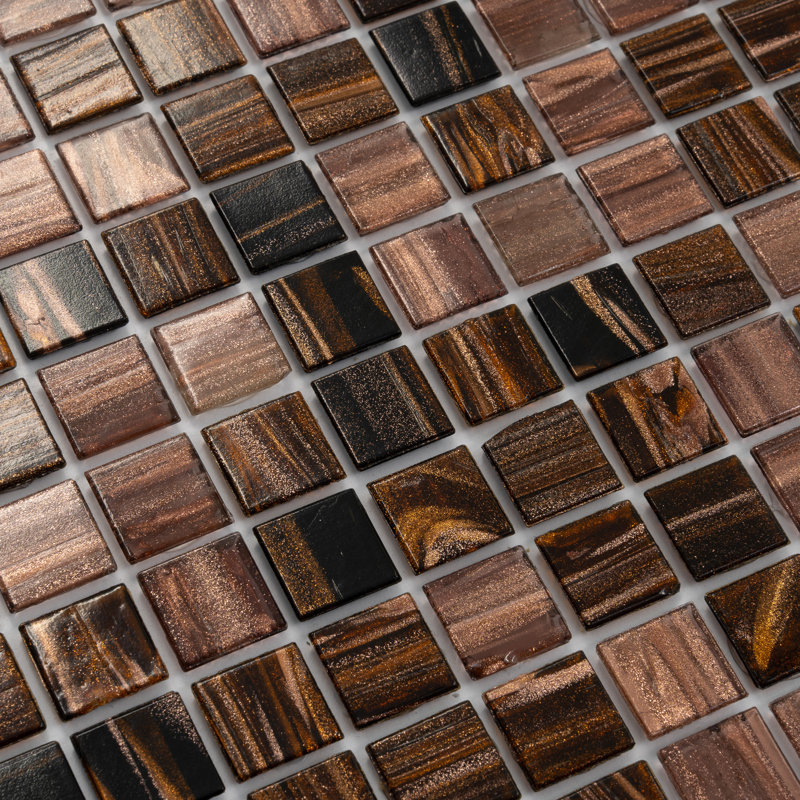 Mingles 0.8" x 0.8" Glass Grid Mosaic Wall & Floor Tile
