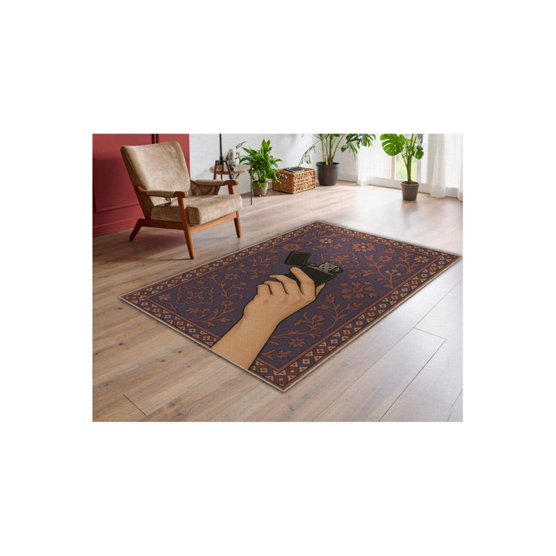 Tapis beige tissé Mosso, 6'7" x 9'10"