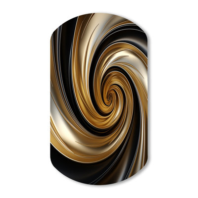 Catharine - Abstract Spirals Cylinder Shape Assymterical Metal Wall Art