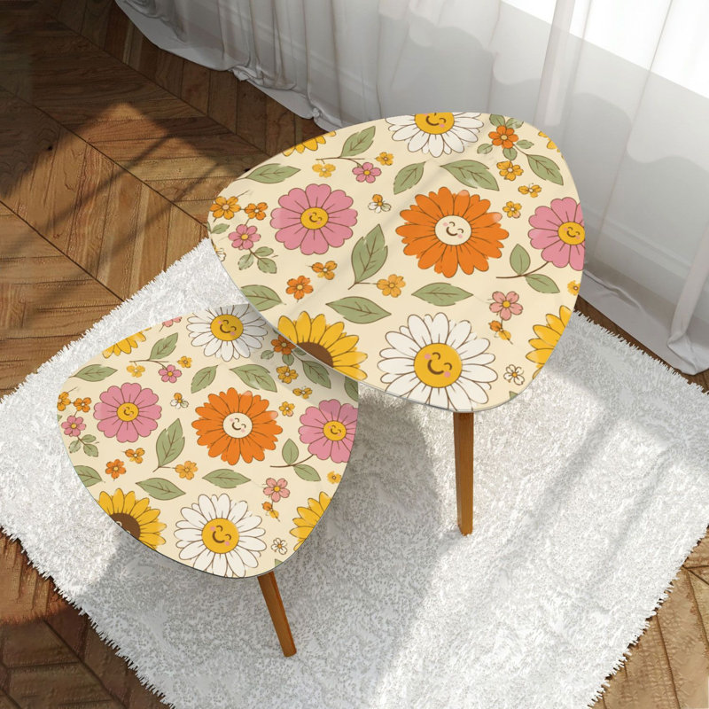 Ensemble de 2 tables basses gigognes Triangle