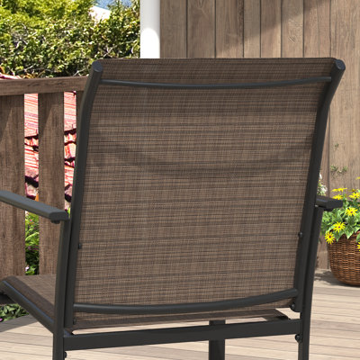 Chaise de salle à manger d'extérieur empilable en textilène