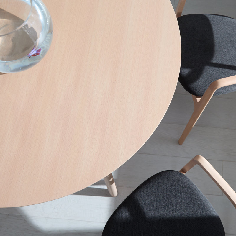 Oscar Beech Round Solid Wood Dining Table