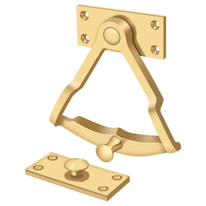 Quadrant pour porte Deltana DDQ56CR003; Finition laiton à vie, Laiton poli par dépôt physique en phase vapeur