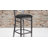"X" Back Metal Restaurant Barstool-1803231252