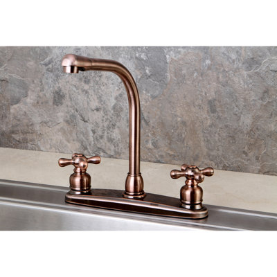 Kingston Brass Victorian Two-Handle 2-Hole 8" Centerset Kitchen Faucet
