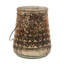 Ouragan 14 po en verre de style mercure transparent et bronze