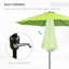 Poteet 2.7M Garden Parasol Umbrella Aluminium Frame-1416486011
