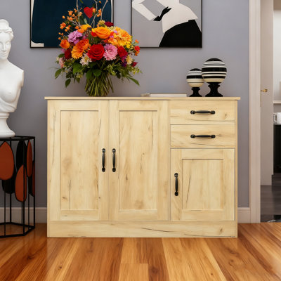 Modern Wood Buffet Sideboard with 2 doors&1 Storage and 2drawers -Entryway Serving Storage Cabinet Doors-Dining Room Console, 43.3 Inch by Winston Porter