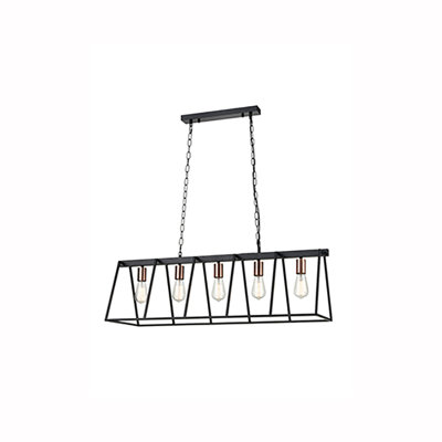 Barkhamsted 5 - Light Black Kitchen Island Pendant