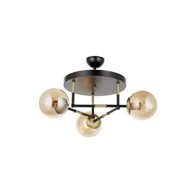 Glass Semi Flush Mount