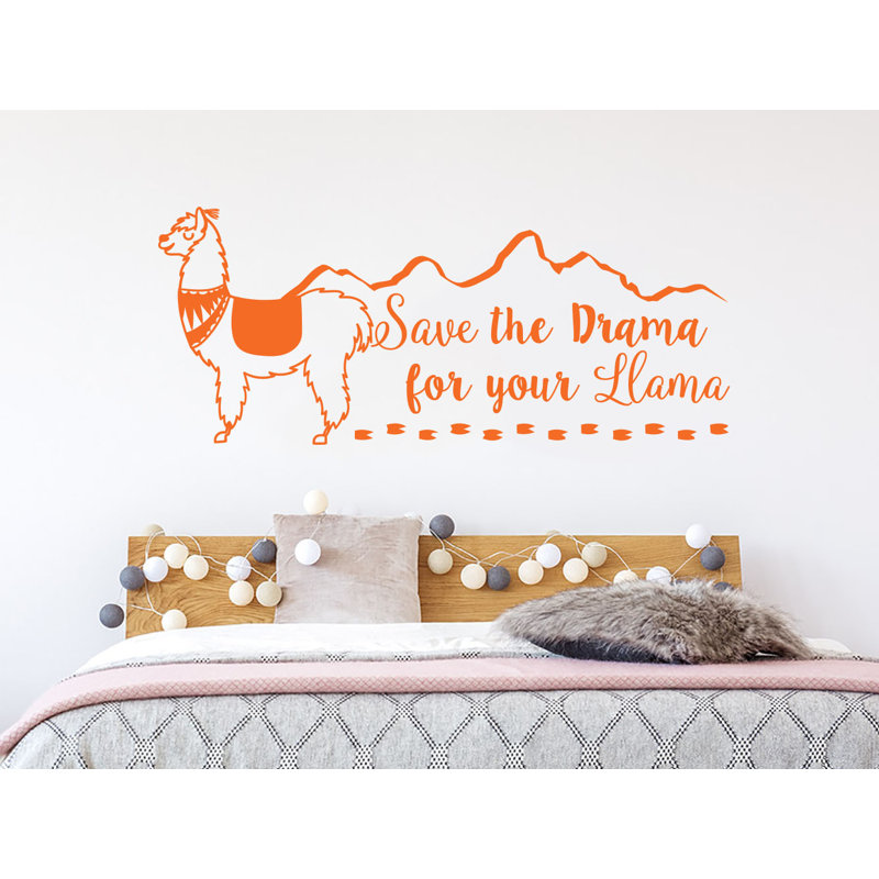 «Save the Drama for your Llama», adhésif décoratif, Orange