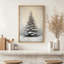 Impression sur toile rustique gris, sapin de Noël, neige, hiver, maison de ferme, impression sur toile-107117893-107117896