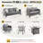 Lovall Rattan Wicker 7 - Person Seating Group with Fire Pit and Cushions-570244832