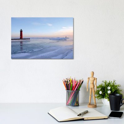 Frozen Harbor by Brian Wolf - Wrapped Canvas Print